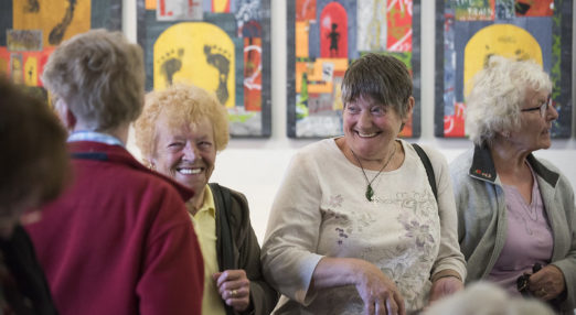 Women visiting art gallery