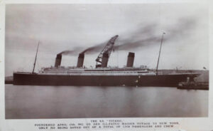 Original picture of the Titanic at sea