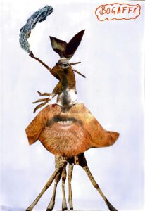 A collage of a strange creature.