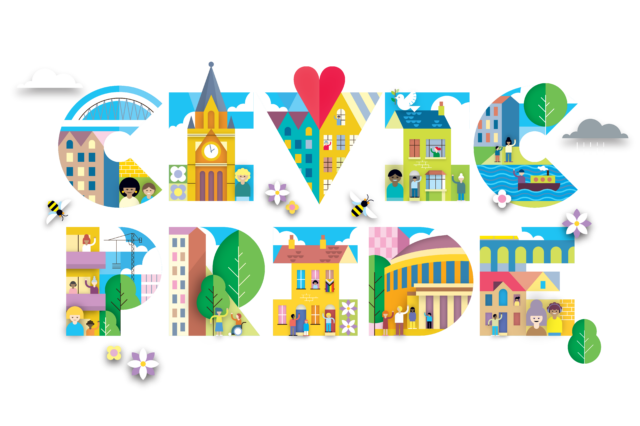 A logo for the civic pride for Manchester Histories Festival
