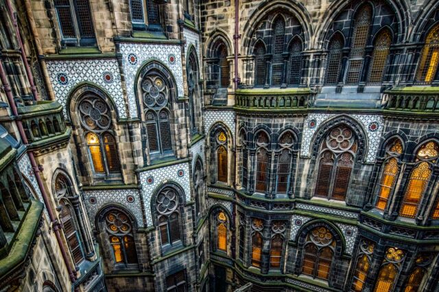 Image of lots of stained glass windows